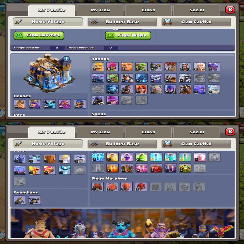 🏰 Clash of Clans акаунт | Ратуша 18 рівень | Рівень 50