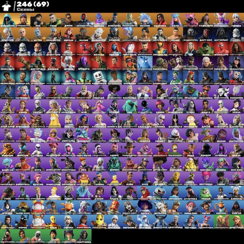 🎨 246 skins | 🌟 Fortnite account