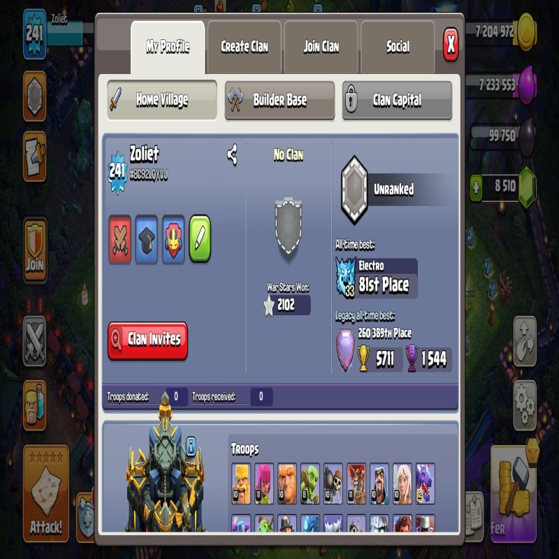 🏰 Clash of Clans акаунт | ТХ 17 ратуша | Рівень 0