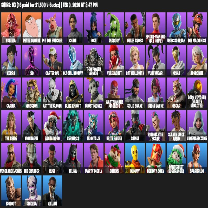 🎨 53 skins | 🌟 Fortnite account