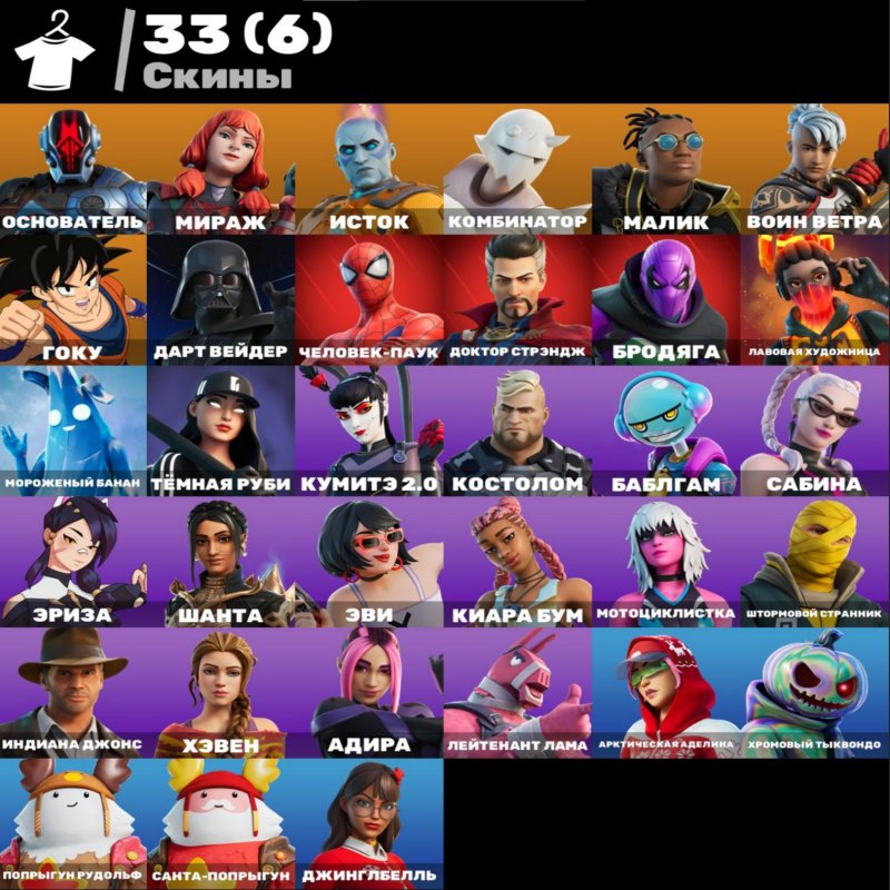 🎨 33 skins | 🌟 Fortnite account