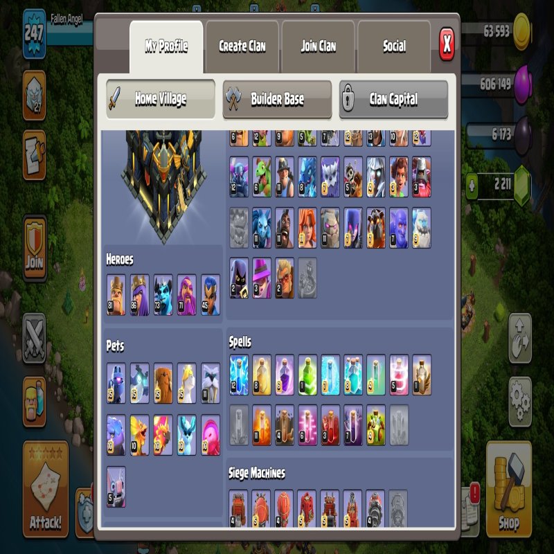 🏰 Clash of Clans акаунт | Ратуша 17 рівня | Уровень 1