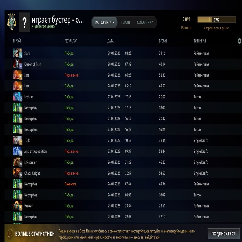 🏅 MMR 2891 | 🕒 2383 hours | 🛡 8568