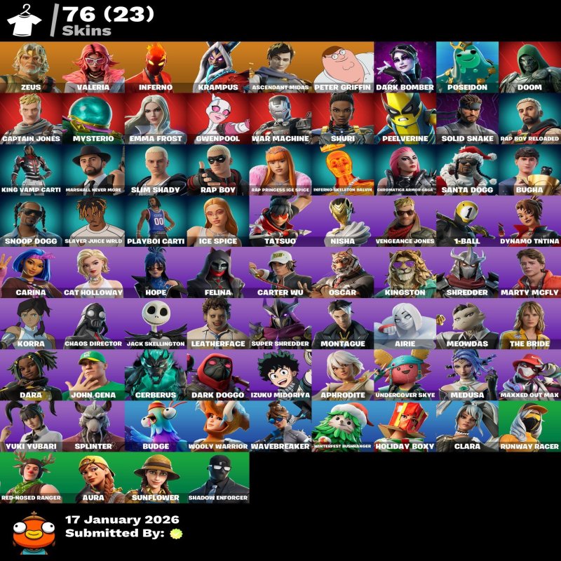 🎨 76 скінів | 🌟 Fortnite акаунт