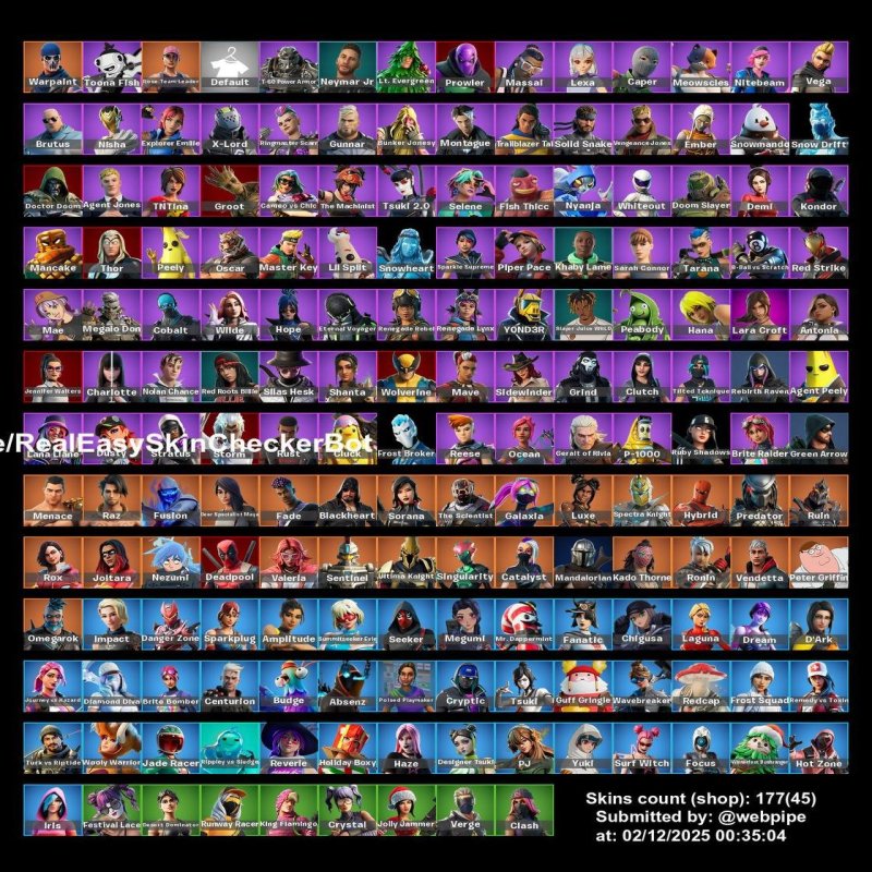 🎨 177 скінів | 🌟 Fortnite акаунт
