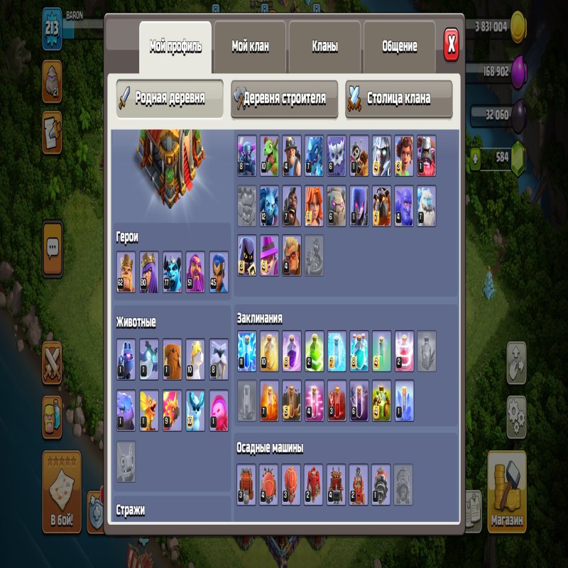 🏰 Clash of Clans акаунт | Ратуша 16 рівень | Рівень 213