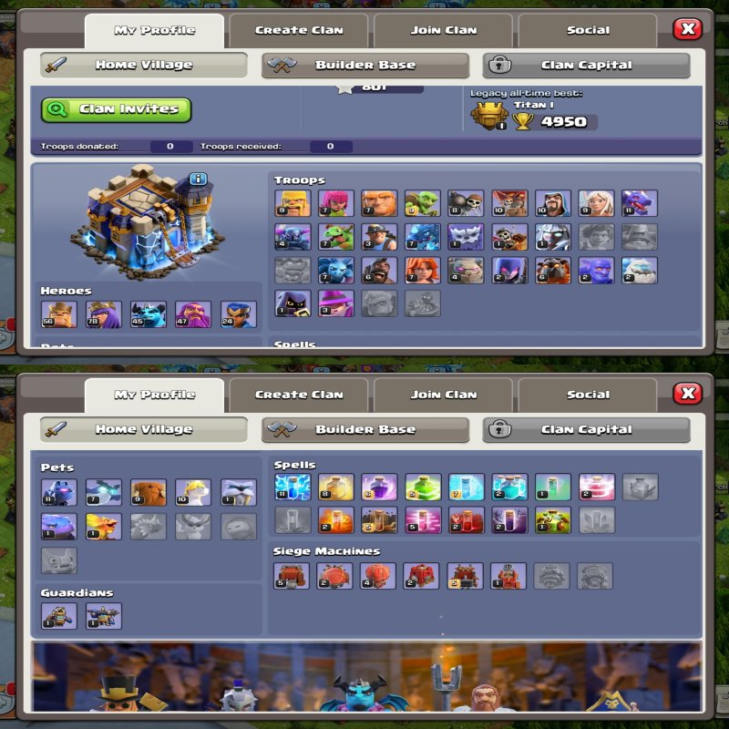 🏰 Clash of Clans акаунт | Ратуша 18 рівень | Рівень 56