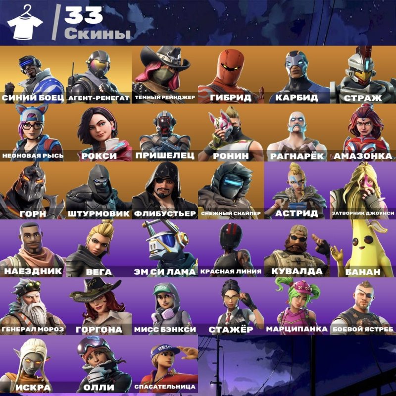 🎨 33 skins | 🌟 Fortnite account