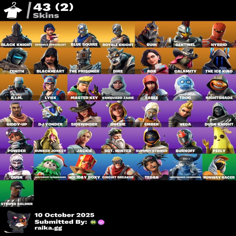 🎨 43 скина | 🌟 Fortnite аккаунт