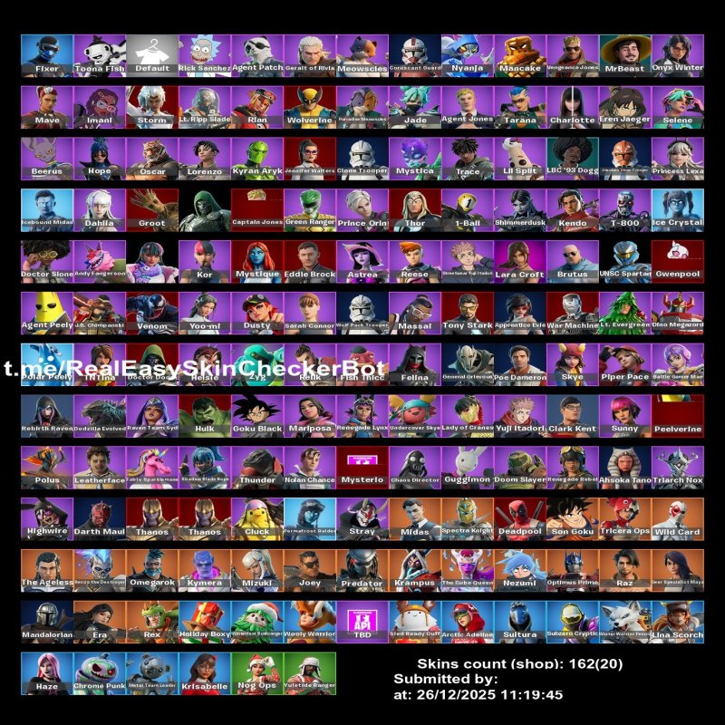 🎨 162 скінів | 🌟 Fortnite акаунт