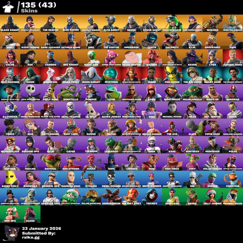 🎨 135 скінів | 🌟 Fortnite акаунт