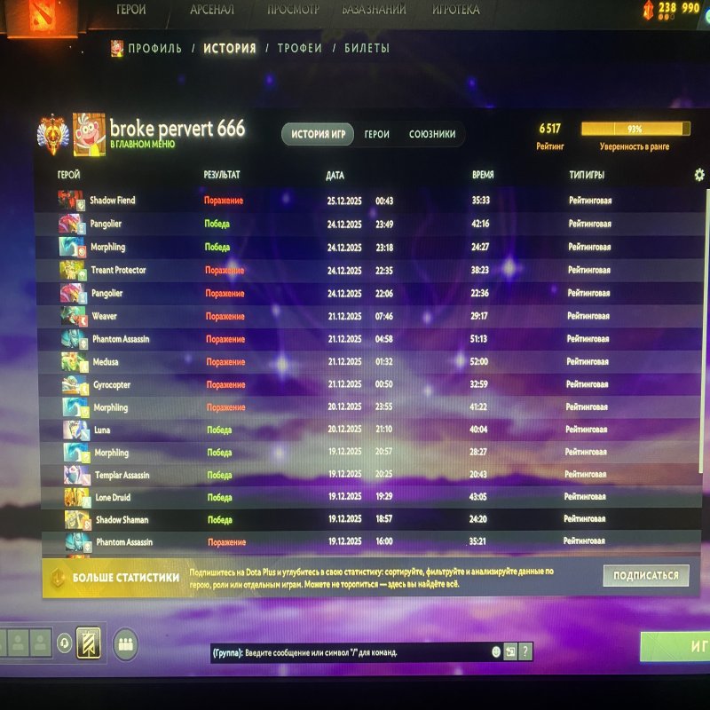 🏅 MMR 6517 | 🕒 900 часов | 🛡 11400