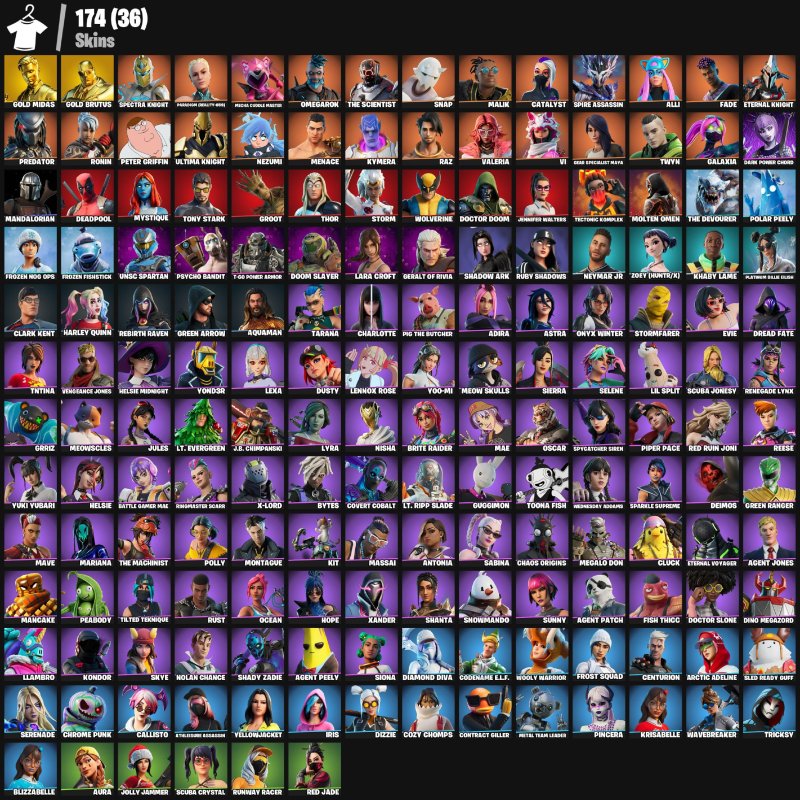 🎨 174 skins | 🌟 Fortnite account