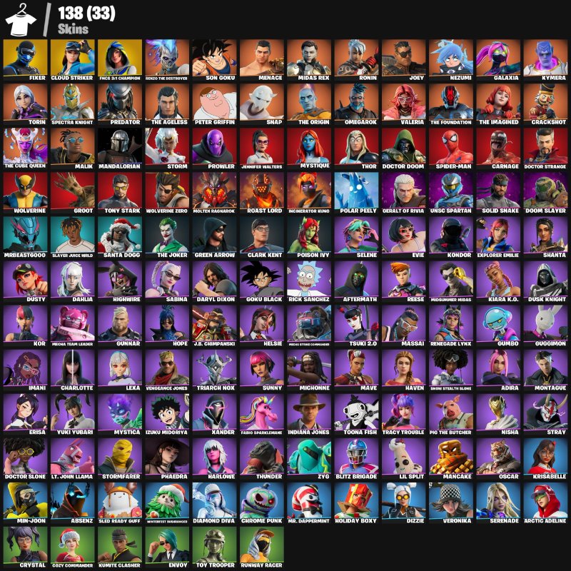 🎨 138 skins | 🌟 Fortnite account