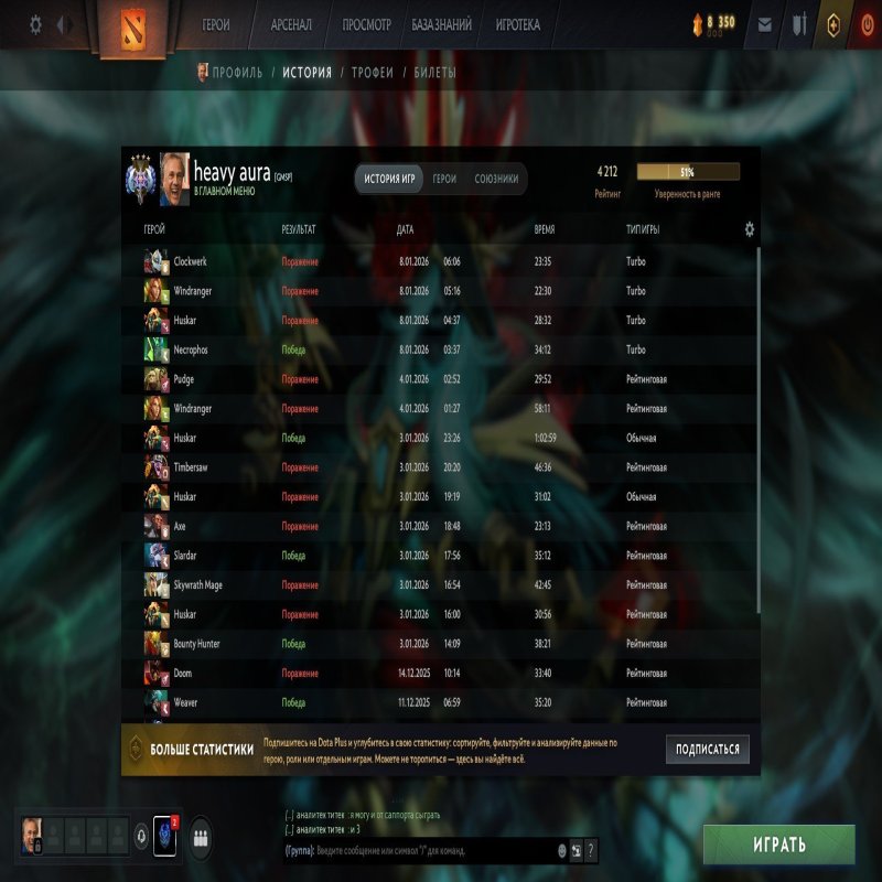 🏅 MMR 4214 | 🕒 303 годин | 🛡 6210