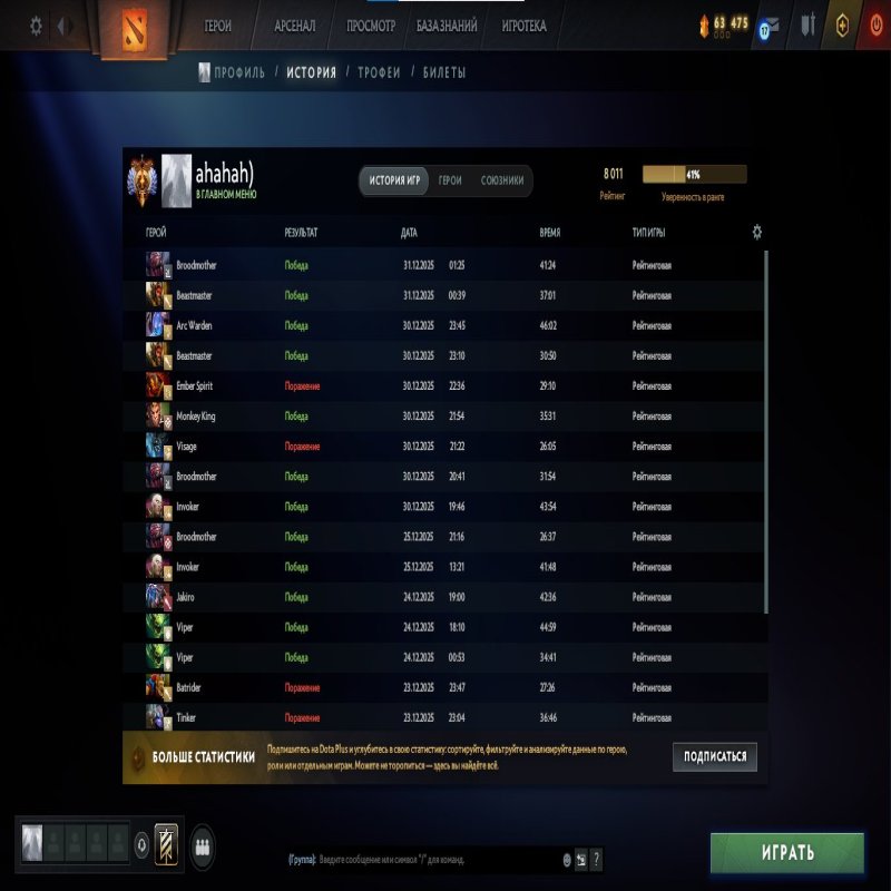 🏅 MMR 8000 | 🕒 4400 hours | 🛡 12000