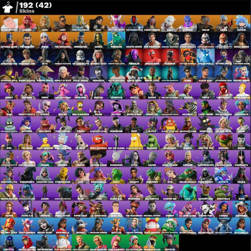 🎨 192 скінів | 🌟 Fortnite акаунт