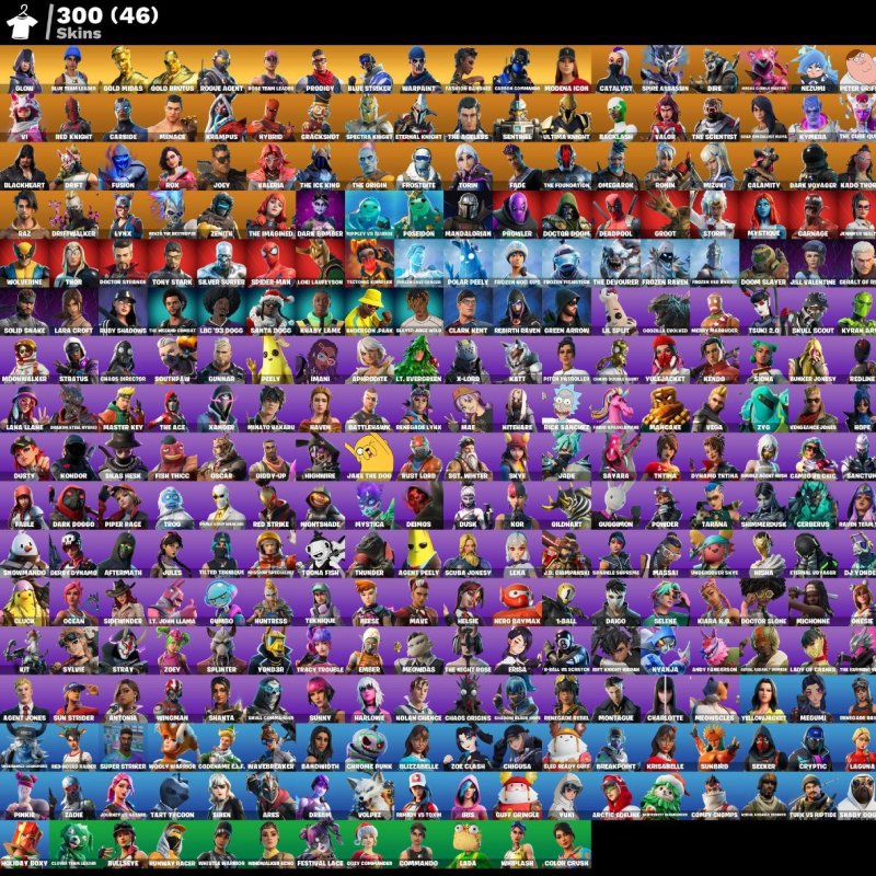 300 скінів | OG STW | Glow | Take The L | Renegade Raider | Aerial Assault Trooper |