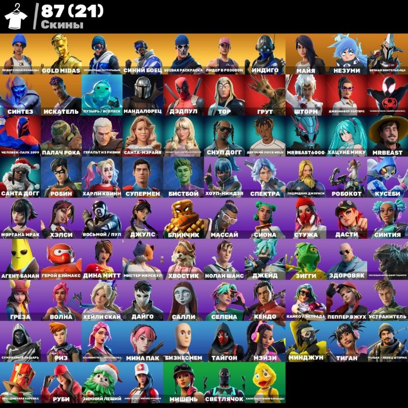 🎨 87 skins | 🌟 Fortnite account