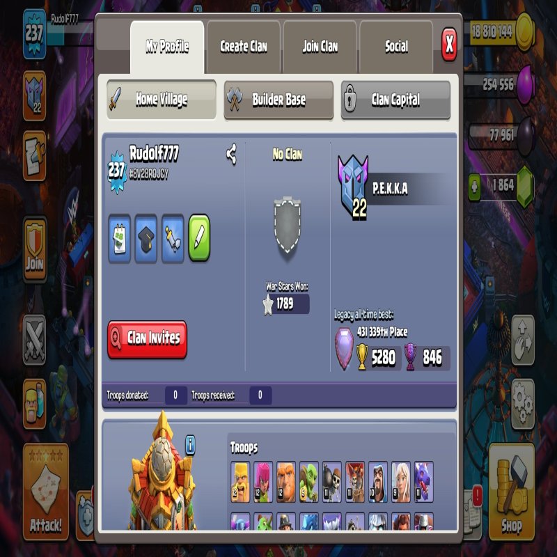 🏰 Clash of Clans акаунт | Ратуша 16 | Рівень 50