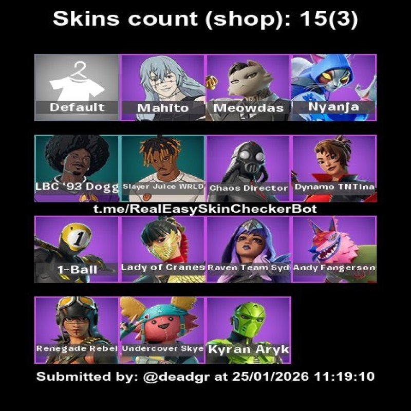 🎨 15 скинов | 🌟 Fortnite аккаунт