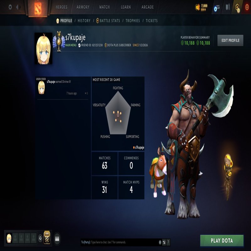 🏅 MMR 5000 | 🕒 1500 hours | 🛡 10000