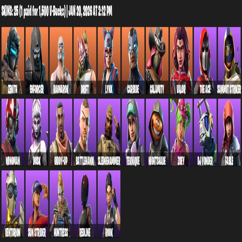 🎨 25 skins | 🌟 Fortnite account