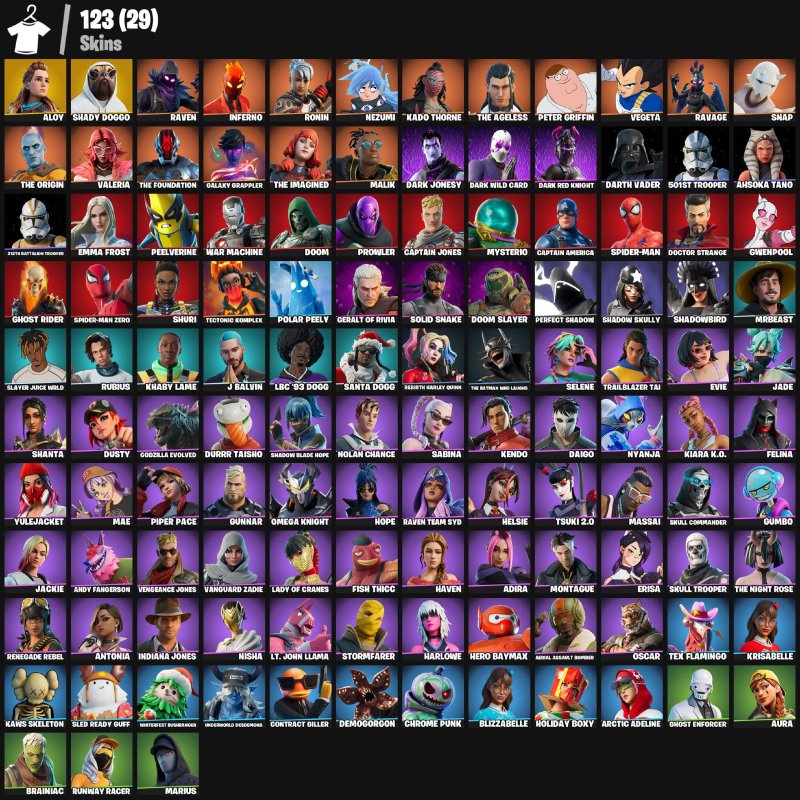 🎨 123 skins | 🌟 Fortnite account