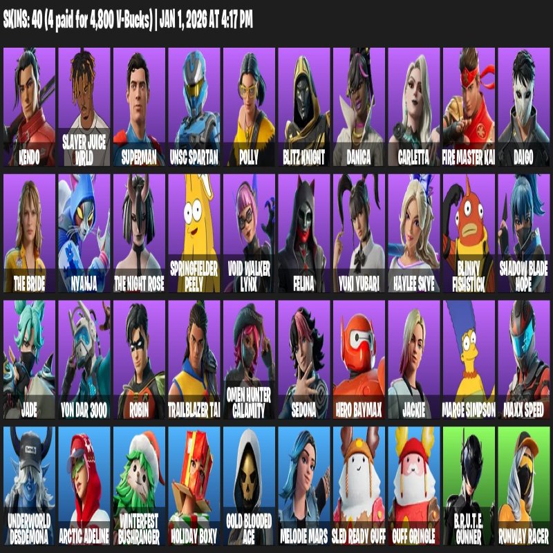 🎨 40 скінів | 🌟 Fortnite акаунт