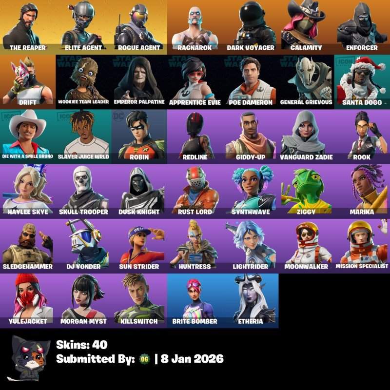 🎨 40 скінів | 🌟 Fortnite акаунт