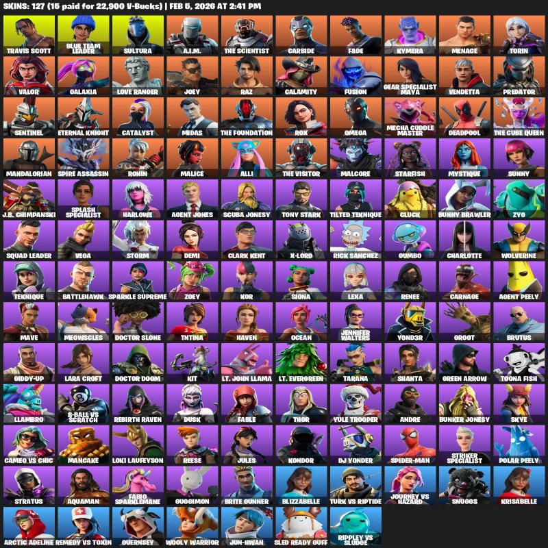 🎨 127 skins | 🌟 Fortnite account