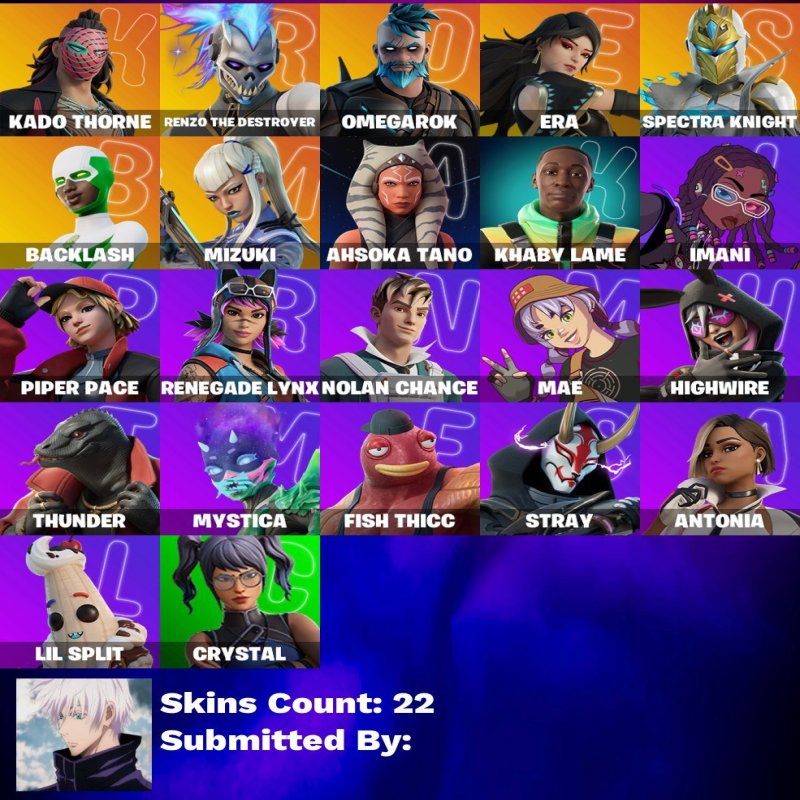 🎨 22 скина | 🌟 Fortnite аккаунт