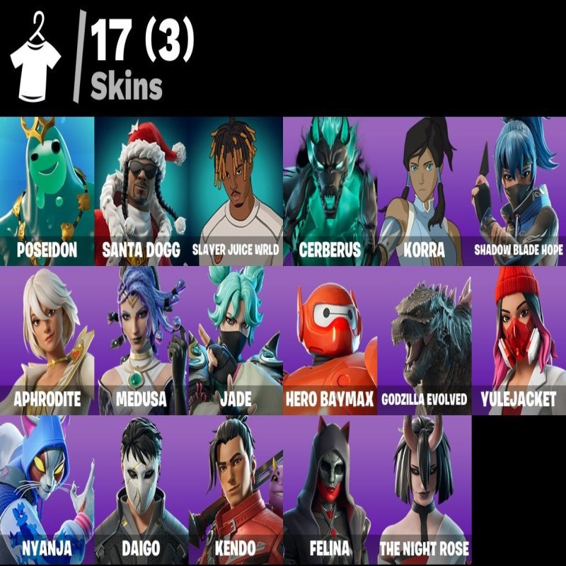 🎨 17 skins | 🌟 Fortnite account