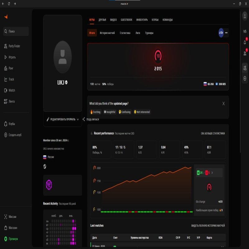🔥 IMB Account | 🎯 Faceit ELO 2015 | 🕒 2000 hours — Ready for Ranked