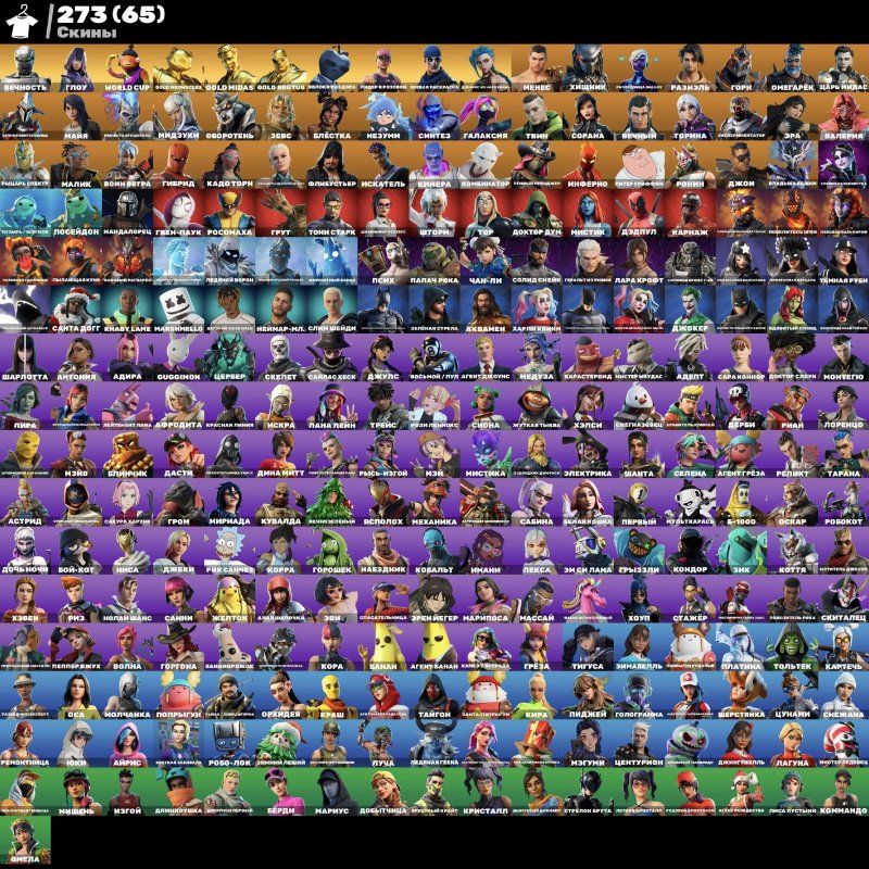 🎨 274 скінів | 🌟 Fortnite акаунт