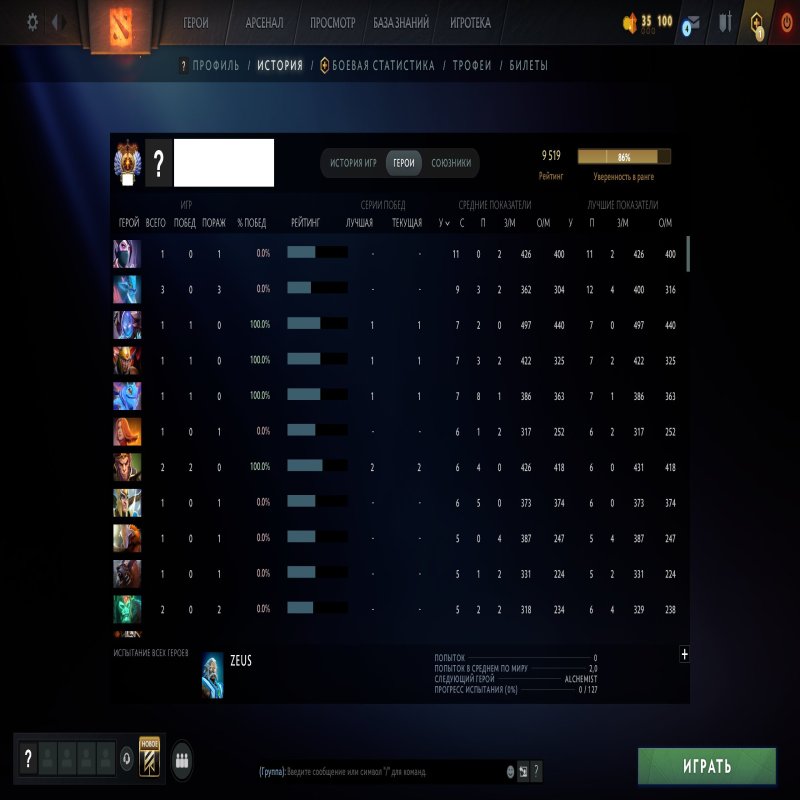 🏅 MMR 8833 | 🕒 600 годин | 🛡 12000