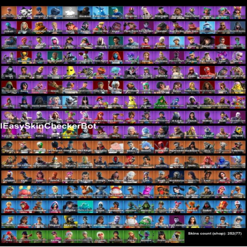 🎨 252 скінів | 🌟 Fortnite акаунт
