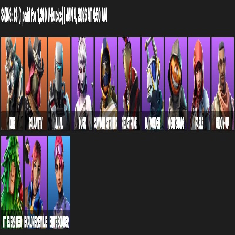 🎨 13 скінів | 🌟 Fortnite акаунт