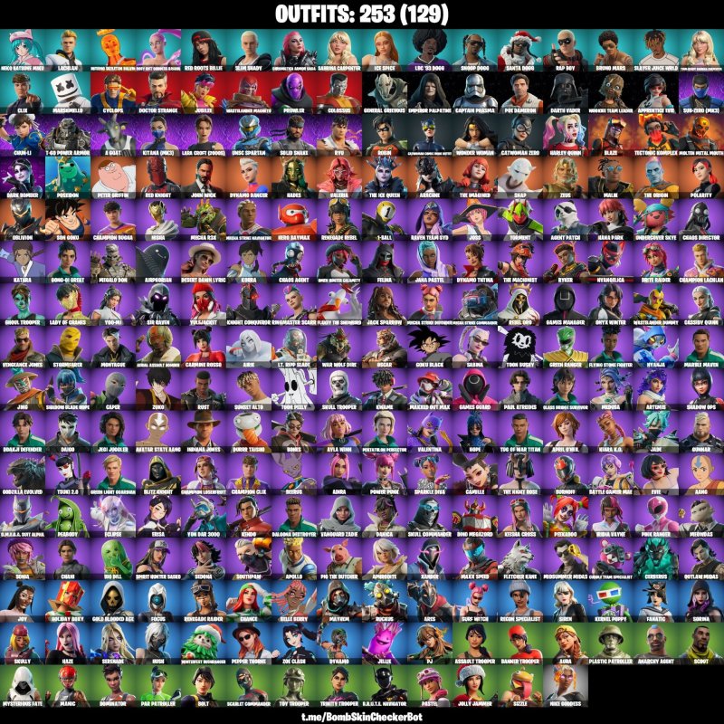 🎨 253 skins | 🌟 Fortnite account