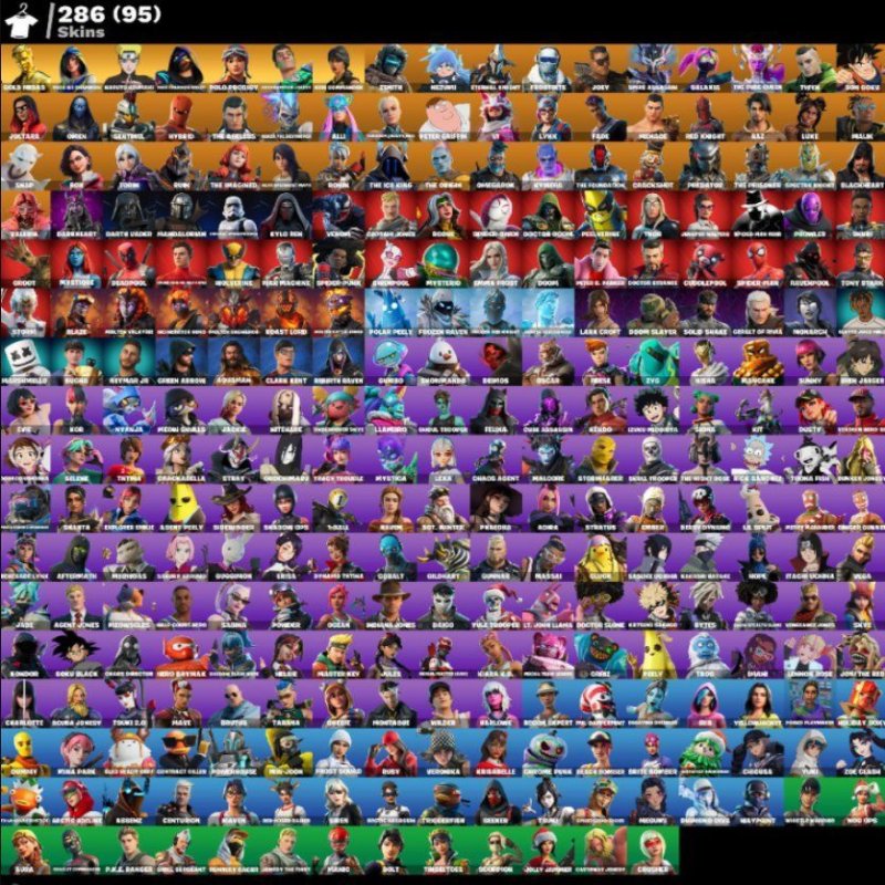 🎨 286 skins | 🌟 Fortnite account