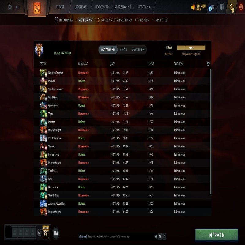 🏅 MMR 5960 | 🕒 214 годин | 🛡 11985