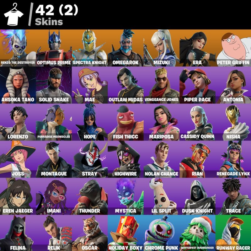 🎨 42 skins | 🌟 Fortnite account