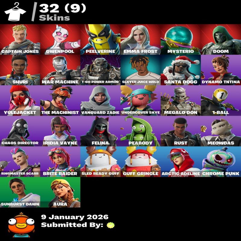 🎨 32 скінів | 🌟 Fortnite акаунт