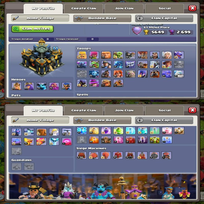 🏰 Clash of Clans акаунт | Ратуша 17 рівня | Максимальний рівень