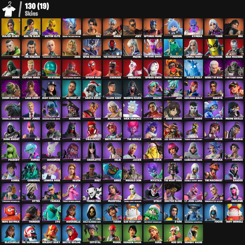 🎨 130 skins | 🌟 Fortnite account