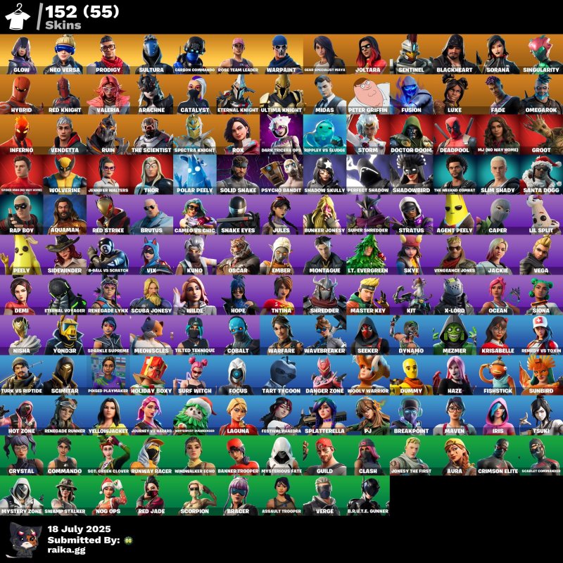 🎨 152 скінів | 🌟 Fortnite акаунт