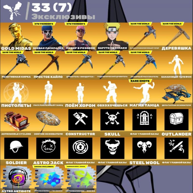 🎨 132 скіна | 🌟 Fortnite акаунт