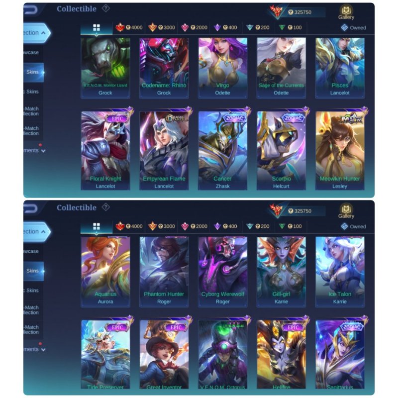 🎮 Mobile Legends акаунт | Міфічний Безсмертний | 130 героїв | 720 облич