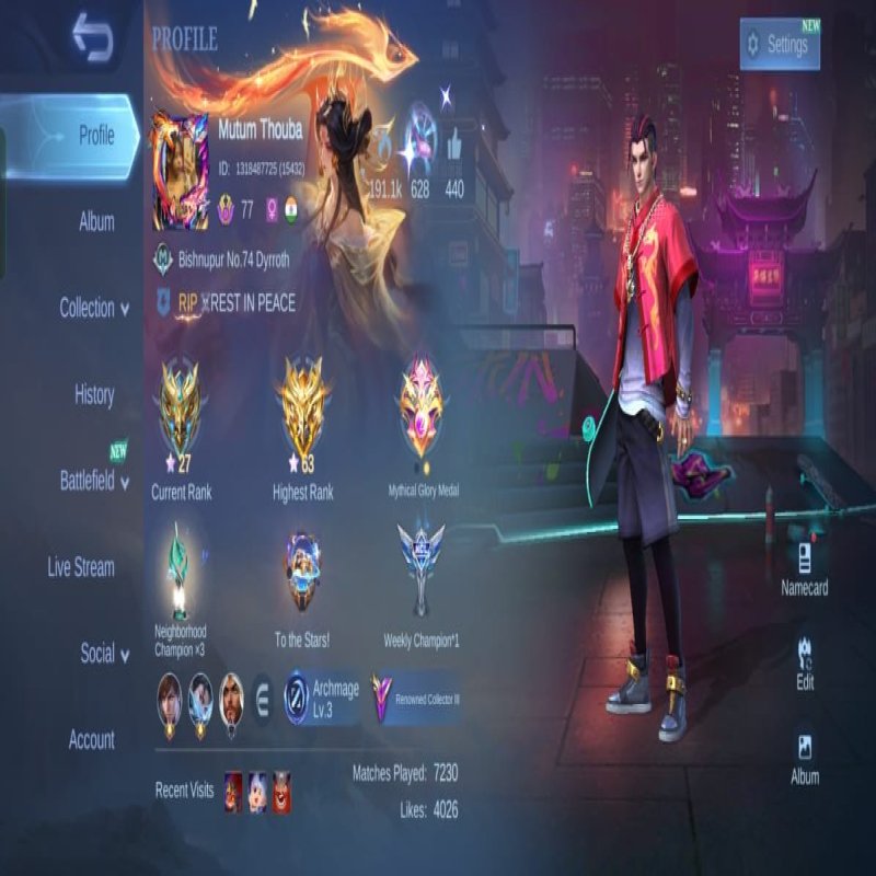 🎮 Mobile Legends акаунт | Міфічний | 114 героїв | 249 облич