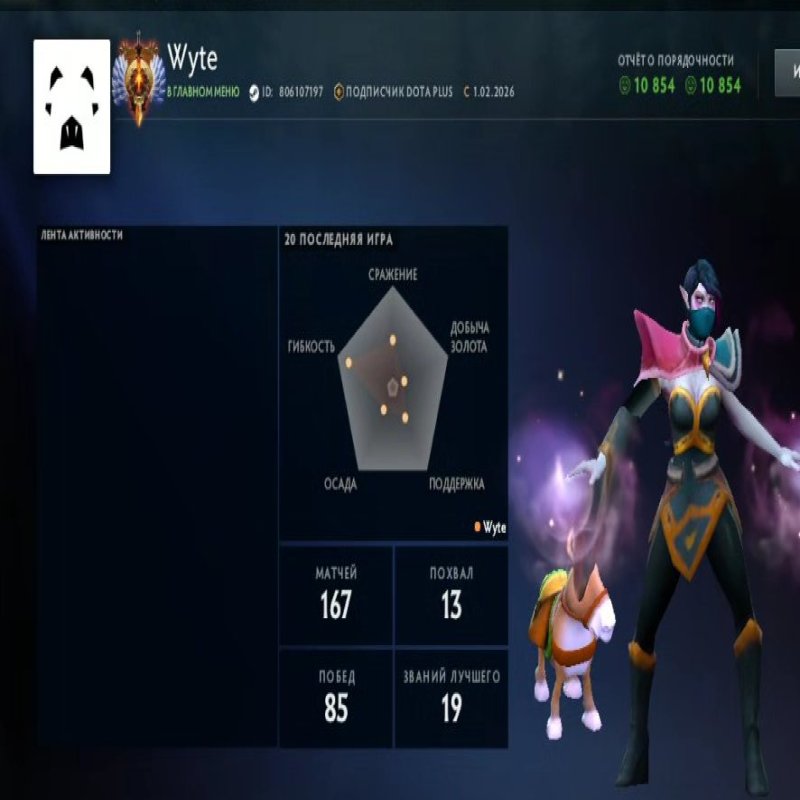 🏅 MMR 7404 | 🕒 232 hours | 🛡 10854